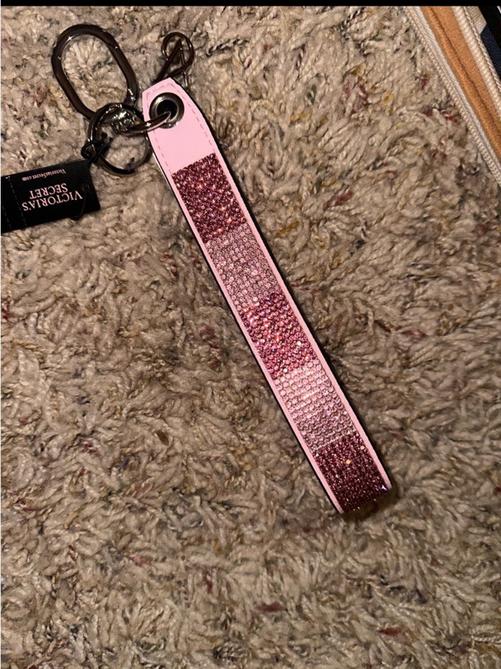 Victoria's Secret Pink Ombre Crystal Keychain Wristlet